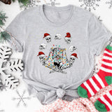 Skeleton Namaste Christmas Sweatshirt, Skeleton Yoga T-shirt, Christmas Lights Tshirt
