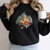 Vintage Christmas Girl and Reindeer Shirt, Retro Christmas Shirt