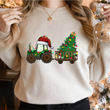 Tractor Christmas Tree Shirt, Christmas Light Shirt, Funny Farmer Christmas Gift Shirt