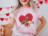 Cowboy Valentine's Day Tee, Western Cassette Valentine Shirt, Valentine Cowgirl Theme Shirt