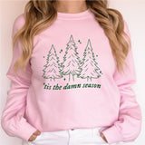 Tis The Damn Season Christmas Tree Shirt, Merry Christmas Sweatshirt