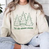Tis The Damn Season Christmas Tree Shirt, Merry Christmas Sweatshirt
