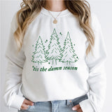 Tis The Damn Season Christmas Tree Shirt, Merry Christmas Sweatshirt