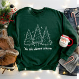 Tis The Damn Season Christmas Tree Shirt, Merry Christmas Sweatshirt