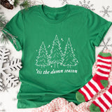 Tis The Damn Season Christmas Tree Shirt, Merry Christmas Sweatshirt