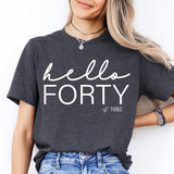 Hello Forty Shirt, 40th Birthday Shirt