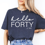 Hello Forty Shirt, 40th Birthday Shirt