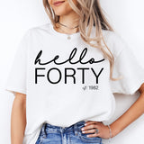 Hello Forty Shirt, 40th Birthday Shirt