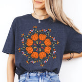 Floral Pumpkin Shirt, Thanksgiving Pumpkin Shirt