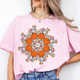 Floral Pumpkin Shirt, Thanksgiving Pumpkin Shirt