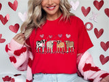 Cow Lover Valentines Shirt, Cow Valentine Sweatshirt, Valentines Day Animal T-Shirt