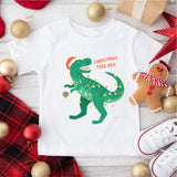 Tree Rex Christmas Shirt, Kids Christmas Birthday