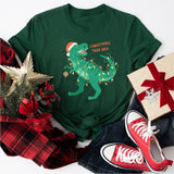 Tree Rex Christmas Shirt, Kids Christmas Birthday