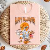 Happy Halloween Skeleton Dinosaur Shirt, Halloween Party Shirt