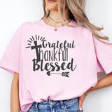 Grateful Thankful Blessed Shirt, Thanksgiving Shirt