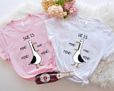 Seagull He Is Mine She Is Mine Couple Shirt, Valentine's Day Sweatshirt, Honeymoon Shirts
