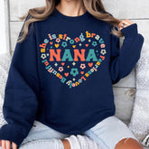 Nana Heart Shirt, Grandma Gift, Floral Nana Shirt