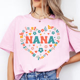 Nana Heart Shirt, Grandma Gift, Floral Nana Shirt