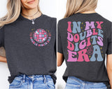 In My Double Digits Era Tee, Girls Birthday Party Shirt