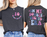 In My Double Digits Era Shirt, 10th Birthday Girl Shirt