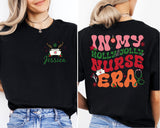 Custom Nurse Christmas Shirt, In My Holly Jolly Nurse Era T-Shirt
