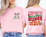 Custom Nurse Christmas Shirt, In My Holly Jolly Nurse Era T-Shirt