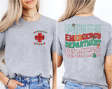 Emergency Department Christmas Shirt, Custom ER Crew Shirt