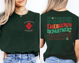 Emergency Department Christmas Shirt, Custom ER Crew Shirt