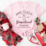 Mrs. Claus Christmas Baker Shirts, Gingerbread Cookie Christmas Shirts