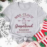 Mrs. Claus Christmas Baker Shirts, Gingerbread Cookie Christmas Shirts