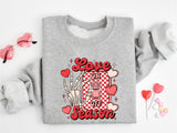 Love Season On Off Sweatshirt, Valentine's Day Sweater, Skeleton Hand Love Tee