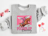 Pucker Up Cowboy Shirt, Country Valentine's Day Tee, Western Valentines Sweater