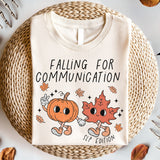 Falling For Communication SLP Speech Therapy Shirt