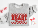 Heart Breaker Shirt, Valentine's Day Sweatshirt, Checkered Valentine T-Shirt