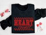 Heart Breaker Shirt, Valentine's Day Sweatshirt, Checkered Valentine T-Shirt