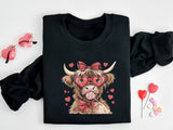 Highland Cow Valentine Shirt, Valentine's Day T-Shirt, Western Valentines Sweater