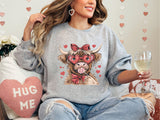 Highland Cow Valentine Shirt, Valentine's Day T-Shirt, Western Valentines Sweater