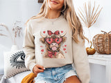Highland Cow Valentine Shirt, Valentine's Day T-Shirt, Western Valentines Sweater