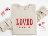 Loved John 3:16 Shirt, Christian Valentines Sweatshirt, Retro Valentine Shirt