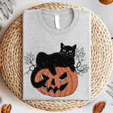Halloween Cat Shirt, Pumpkin Shirt, Fall Shirt