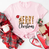 Merry Christmas Leopard Shirt, Retro Christmas Shirt
