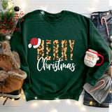 Merry Christmas Leopard Shirt, Retro Christmas Shirt