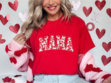Mama Heart Valentines Day Shirt, Mom Valentines Sweatshirt, I Love Mama Shirt