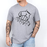 Daddy And Kids Hands Names Shirt, Kids Grab Papa Hands