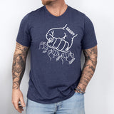 Daddy And Kids Hands Names Shirt, Kids Grab Papa Hands