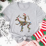 Santa Skeleton Christmas Shirt, Funny Christmas Shirt