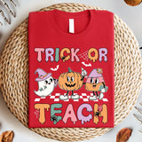 Trick Or Teach Shirt, Halloween Teacher Shirt