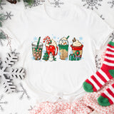 Christmas Coffee T-Shirt, Peppermint Iced Latte Tee
