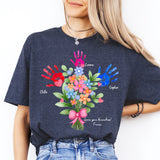 Custom Mom Handprint Shirt, Mom Kids Name Sweatshirt
