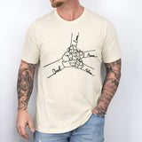 Papa Hands Shirt, Personalized Dad Shirt